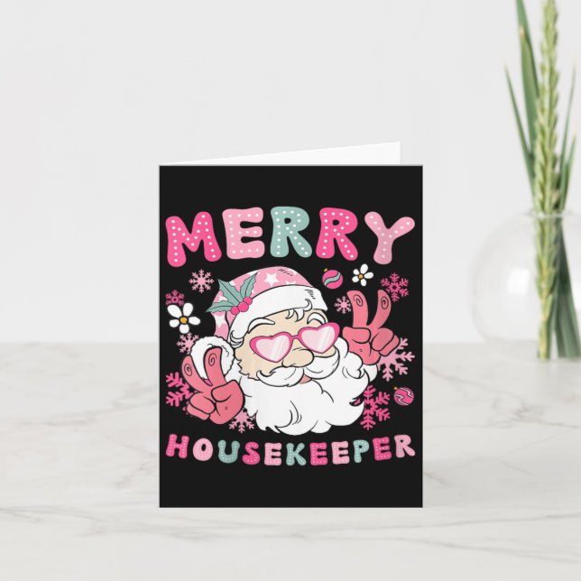Womens Merry Housekeeper jul Houseeper Xm Kort (Framsida)