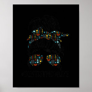 Womens Messy Bun Life of a dentist Mamma Mor Poster