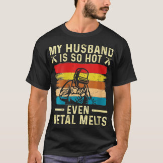 Womens Metall Worker Min Make är Hett Funny Welder T Shirt