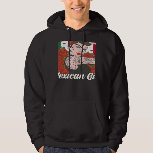 Womens Mexican Girl Mexicana Hoodie (Framsida)