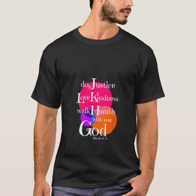 Womens Micah 6 8 Bible Verse Do Justly Kärlek Kind T Shirt (Framsida)