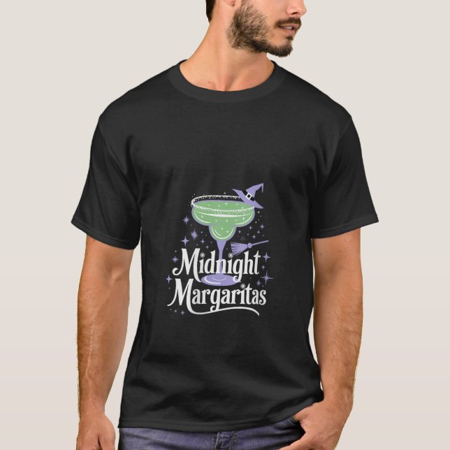 Womens Midnight Margaritas Practical Magic Hallowe T Shirt (Framsida)