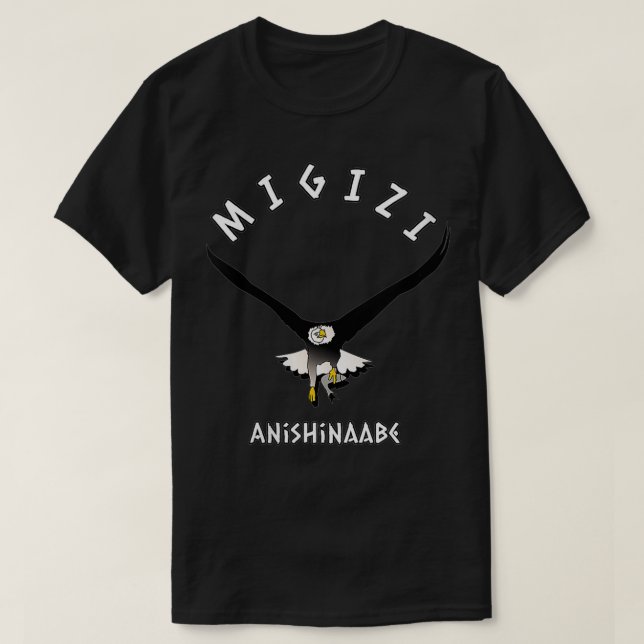 Womens Migizi Anishinaabe Ojibwe Language Chippewa T Shirt (Design framsida)