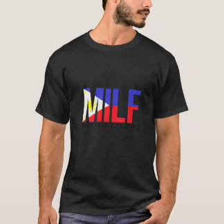 Womens MILF Man I Kärlek Filipino Funny Vuxen Phil T Shirt