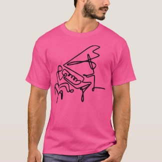 Womens Minimalistic Piano T Shirt
