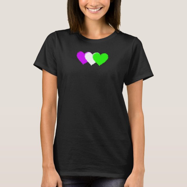 Womens Modern feminist Suffragette heart T Shirt (Framsida)