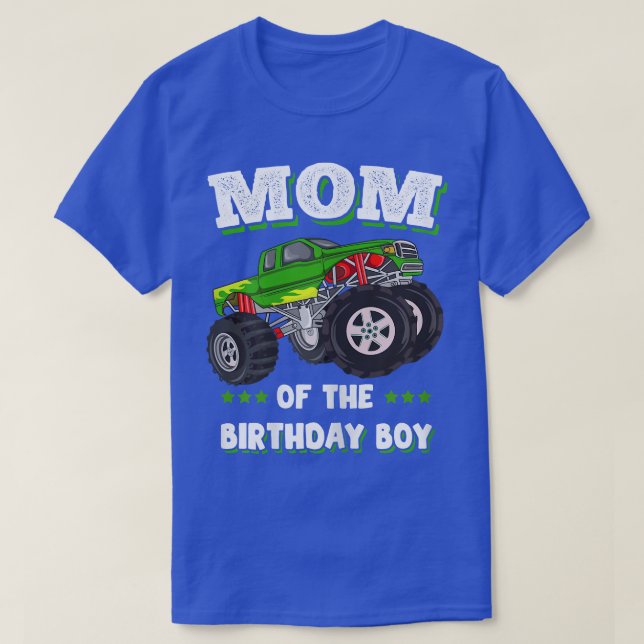 Womens Mom Of The Birthday Boy Fathers Monster Tru T Shirt (Design framsida)