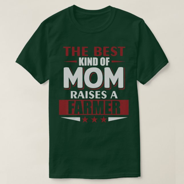 Womens Mom Raises A Farmer Funny Farming  T Shirt (Design framsida)