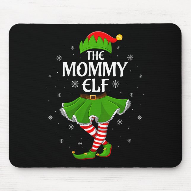 Womens Mommy Elf Christmas Family Girls Women Elf  Musmatta (Framsidan)