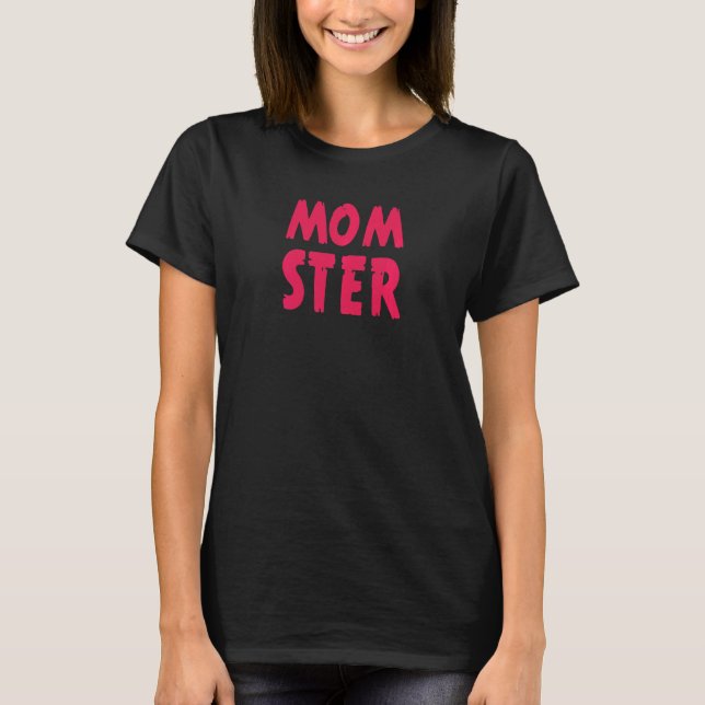 Womens Momster Morsa och Mor T Shirt (Framsida)