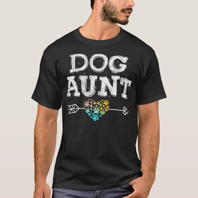 Womens Moster 2023 Proud Hund Auntie Tee med bil (Framsida)