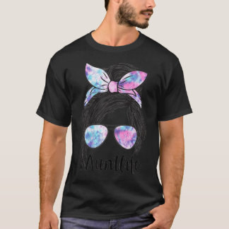 Womens Moster Life Messy Hair Bun Tie Dye Women Mo T Shirt