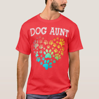 Womens Moster Proud Hund Auntie Tee med Hund Tass