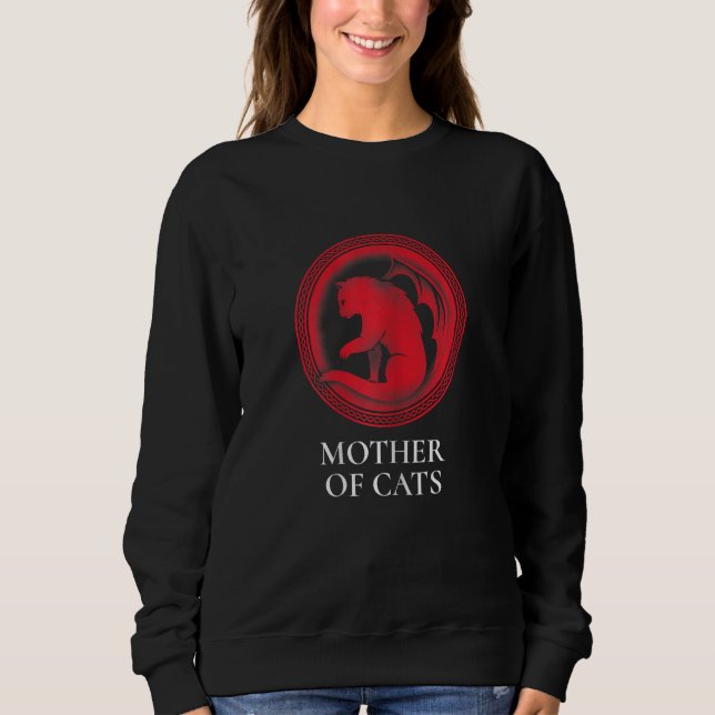Womens Mother of Cats Mother of Cats Cat Miau T Shirt (Framsida)