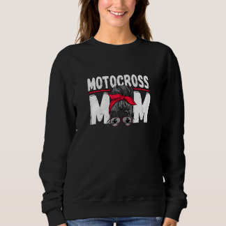 Womens Motocross Mamma Messy Bun Dirt Bike Rider T Shirt