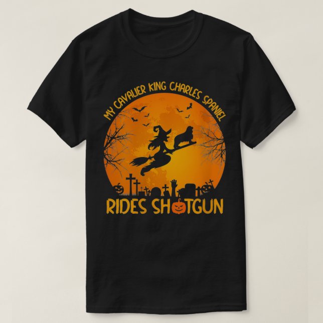 Womens My Cavalier Kung Charles Spain Rides Shot T Shirt (Design framsida)