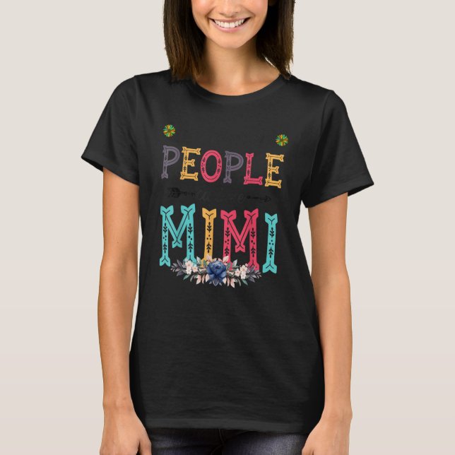 Womens My Favorite People Call Me Mimi Flower T Shirt (Framsida)