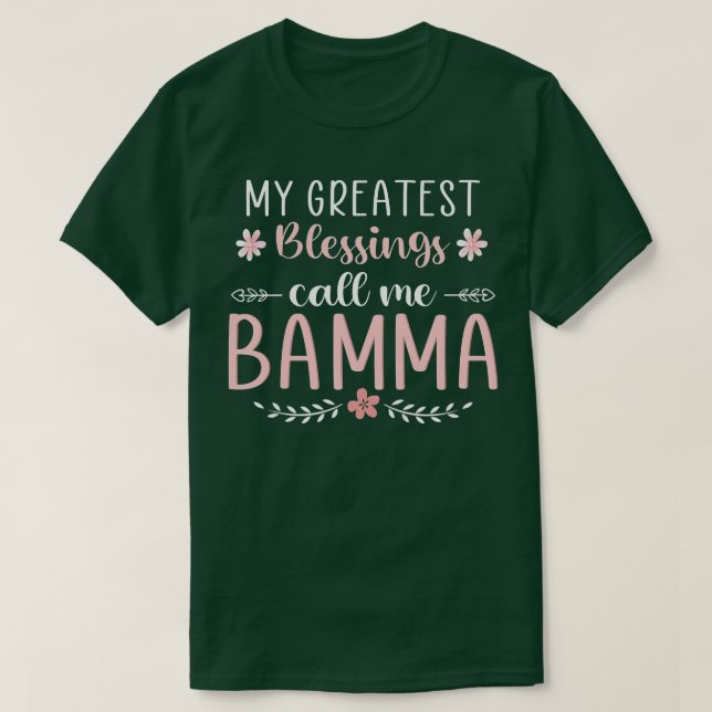 Womens My greatest blessings call me BAMMA Christm T Shirt (Design framsida)