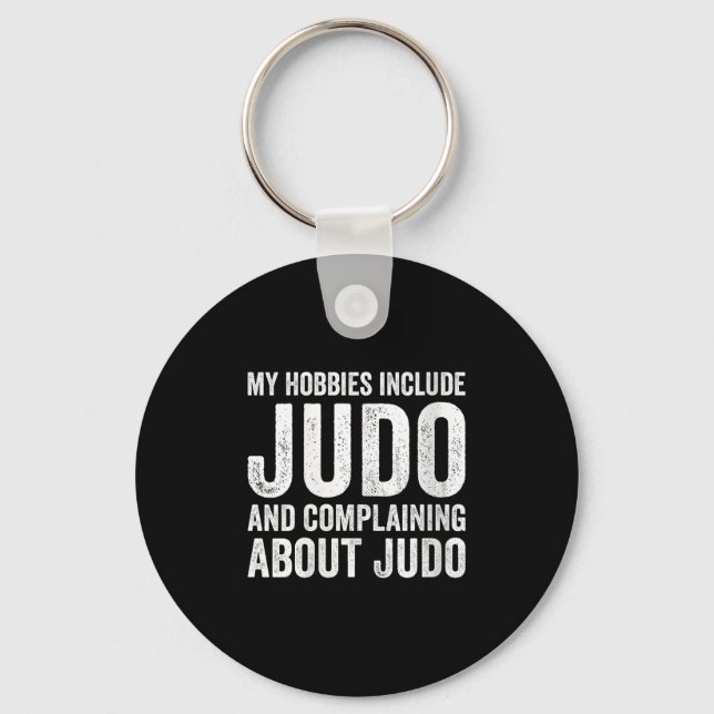 Womens My Hobbies Include Judo Funny Judoka V-neck Nyckelring (Framsida)