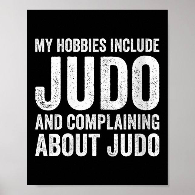 Womens My Hobbies Include Judo Funny Judoka V-neck Poster (Framsidan)