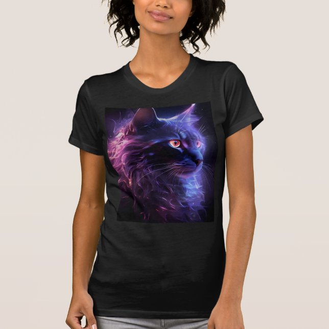 Women's mystic cat t-shirt (Framsida)