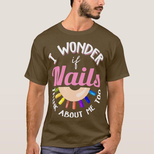 Womens Nail Technician Shirt Nagel Tech Quote T (Framsida)