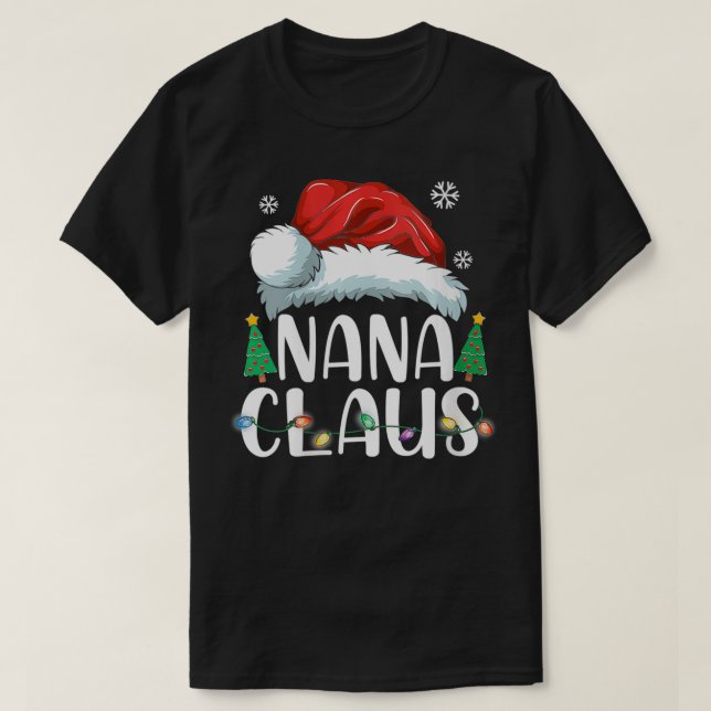 Womens Nana Claus julmatchningsfamilj T Shirt (Design framsida)