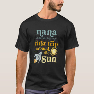 Womens Nana Rymden 1:a födelsedagen första Resa Ar T Shirt