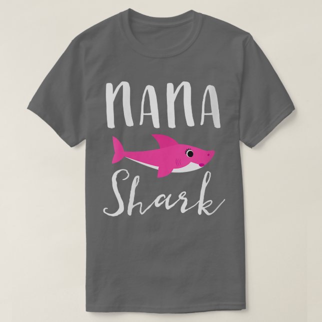 Womens Nana Shark Grandma Grandmor Rosa Shark G T Shirt (Design framsida)