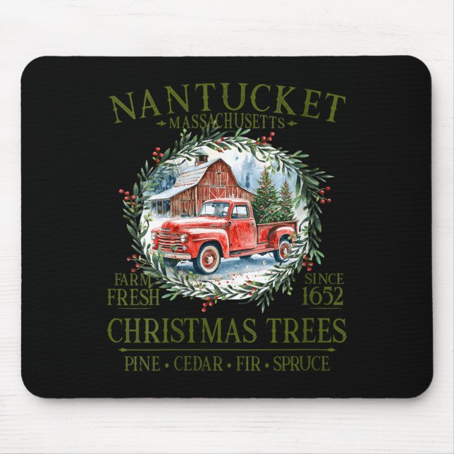 Womens Nantucket Ma Farm Fresh Christmas Trees Gre Musmatta (Framsidan)