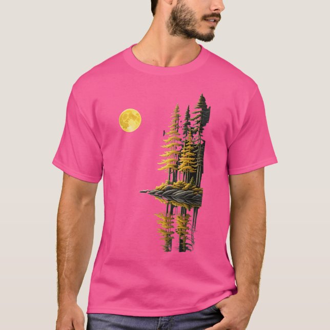 Womens Nature Wildlife Mouncape Reflecti T Shirt (Framsida)