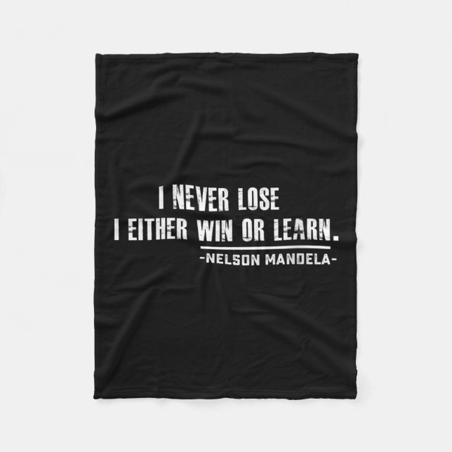 Womens Nelson Mandela's Motivational Quote V-neck  Fleecefilt (Framsidan)