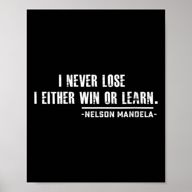 Womens Nelson Mandela's Motivational Quote V-neck  Poster (Framsidan)