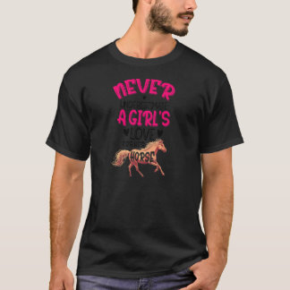 Womens Never Underestimate A Girl's Love For Her H T Shirt
