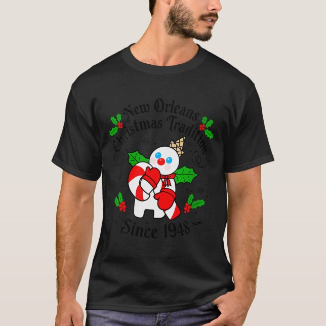 Womens New Orleans Mr Bingle Christmas Tradition S T Shirt (Framsida)