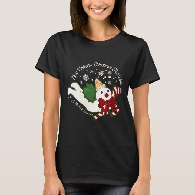 Womens New Orleans Mr Bingle Christmas Tradition S T Shirt (Framsida)