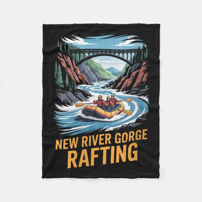 Womens New River Gorge Raiting Whitewater Kayak Ou Fleecefilt (Framsidan)