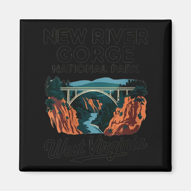 Womens New River Gorge West Virginia National Park Magnet (Framsidan)