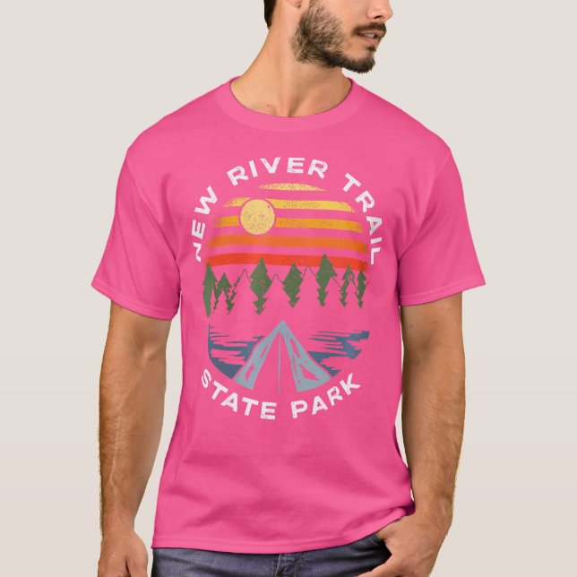 Womens New River Trail State Park Virginia Camping T Shirt (Framsida)