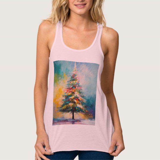 Womens New Stil Tshirts Linne Med Racerback (Framsida)