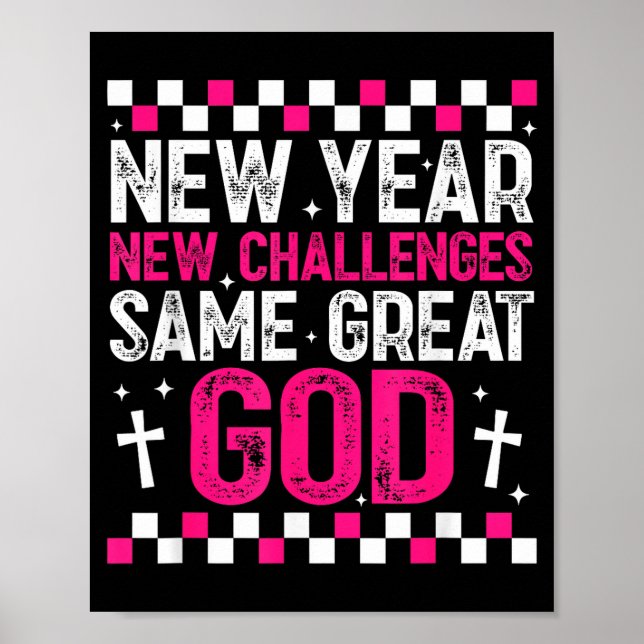 Womens New Year New Challenges Same Great God 2026 Poster (Framsidan)