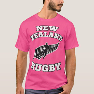 Womens New Zealand Flagga Kiwis Rugby eam VNeck T Shirt