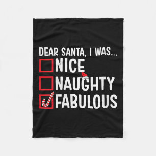 Womens Nice Naughty Fabulous Funny juljul Fleecefilt