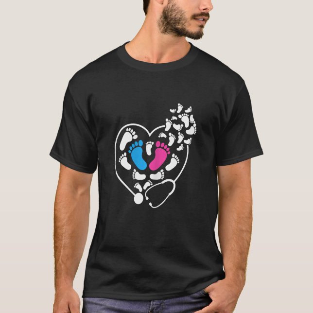 Womens Nicu nurse Baby ICU Nurse Heart T Shirt (Framsida)