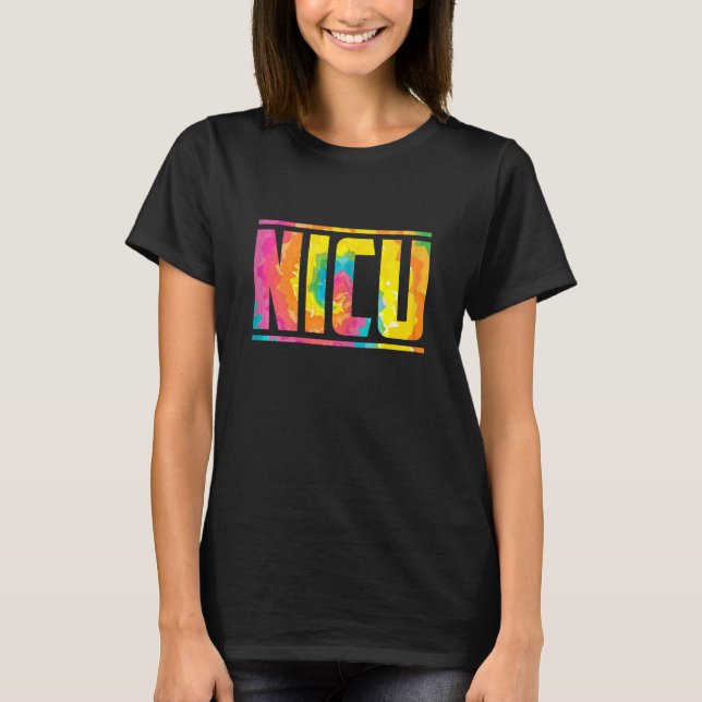 Womens Nicu Nurse Colorful T Shirt (Framsida)