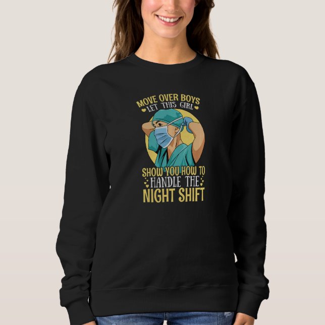 Womens Night Shift Nurse Appreciation for a Nurse  T Shirt (Framsida)