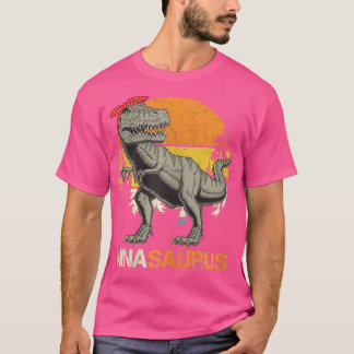 Womens Ninasaurus T rex Dinosaurs Nina Saurus Moth T Shirt