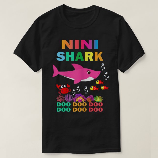 Womens Nini Shark Shirt Matching Family Mor D T Shirt (Design framsida)
