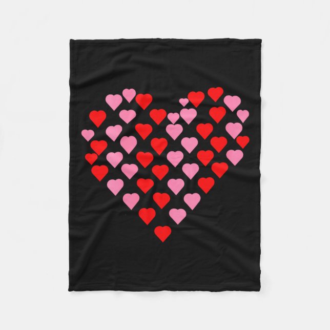 Women's Nk And Red Hearts Lovers Funny Valentine’s Fleecefilt (Framsidan)