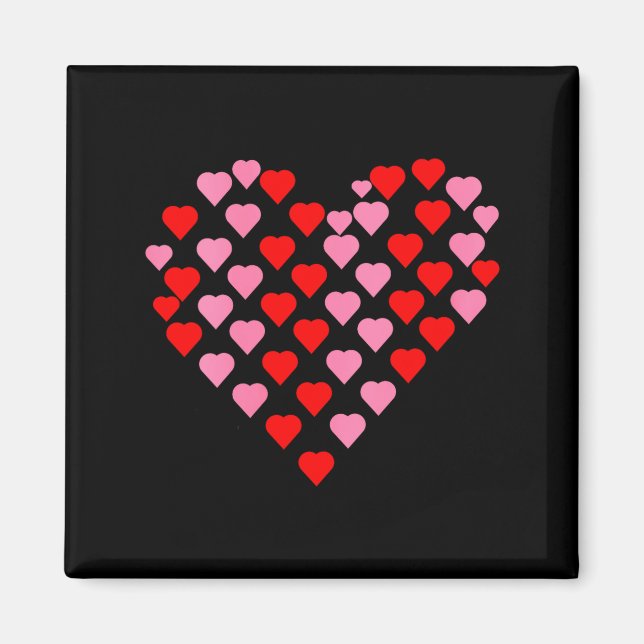Women's Nk And Red Hearts Lovers Funny Valentine’s Magnet (Framsidan)